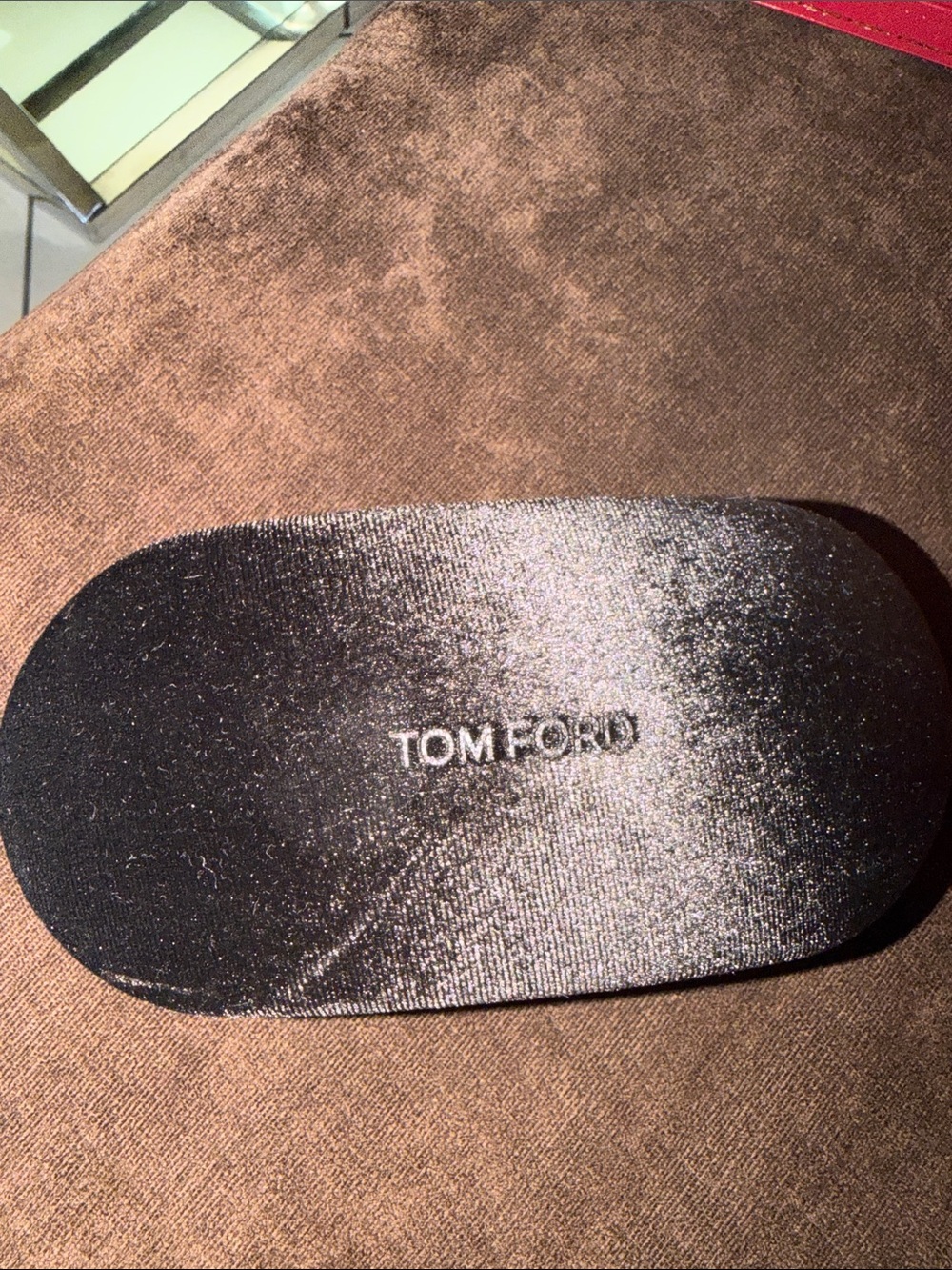 Tom Ford Black Eyewear Case with Embossed Logo